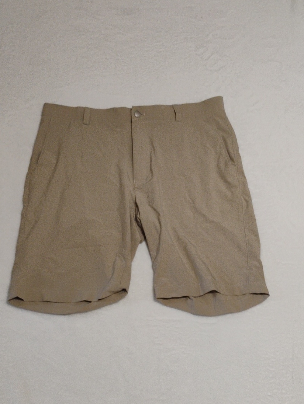 Peter Millar Tan Flat-Front Golf Shorts